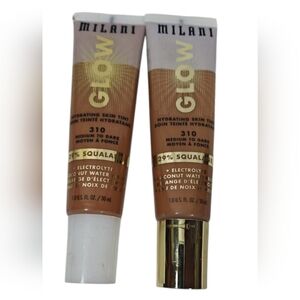 Lot Of 2 Milani Glow Hydrating‎ Skin Tint 1 oz Sealed 310 Medium To Dark